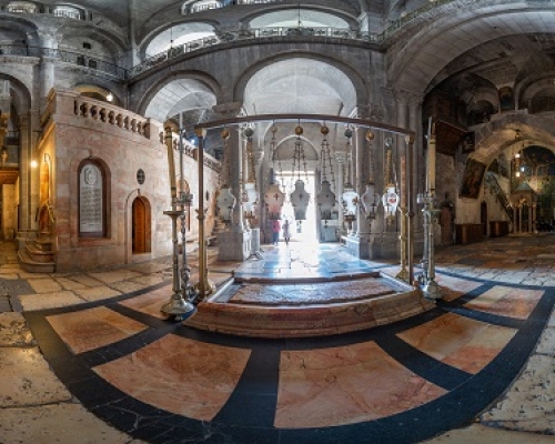 Храм Гроба Господня в Иерусалиме. 3d тур. Камень помазания.